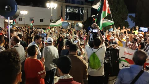 مسيرة شعبية بطنجة لدعم فلسطين ومناهضة التطبيع ومطالبة 28 08 2025 سور المعكازين