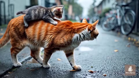 Gingle Kitten Gets a New Toy Motorcycle as a Reward for Excellent School Results! 🏍️💖_2