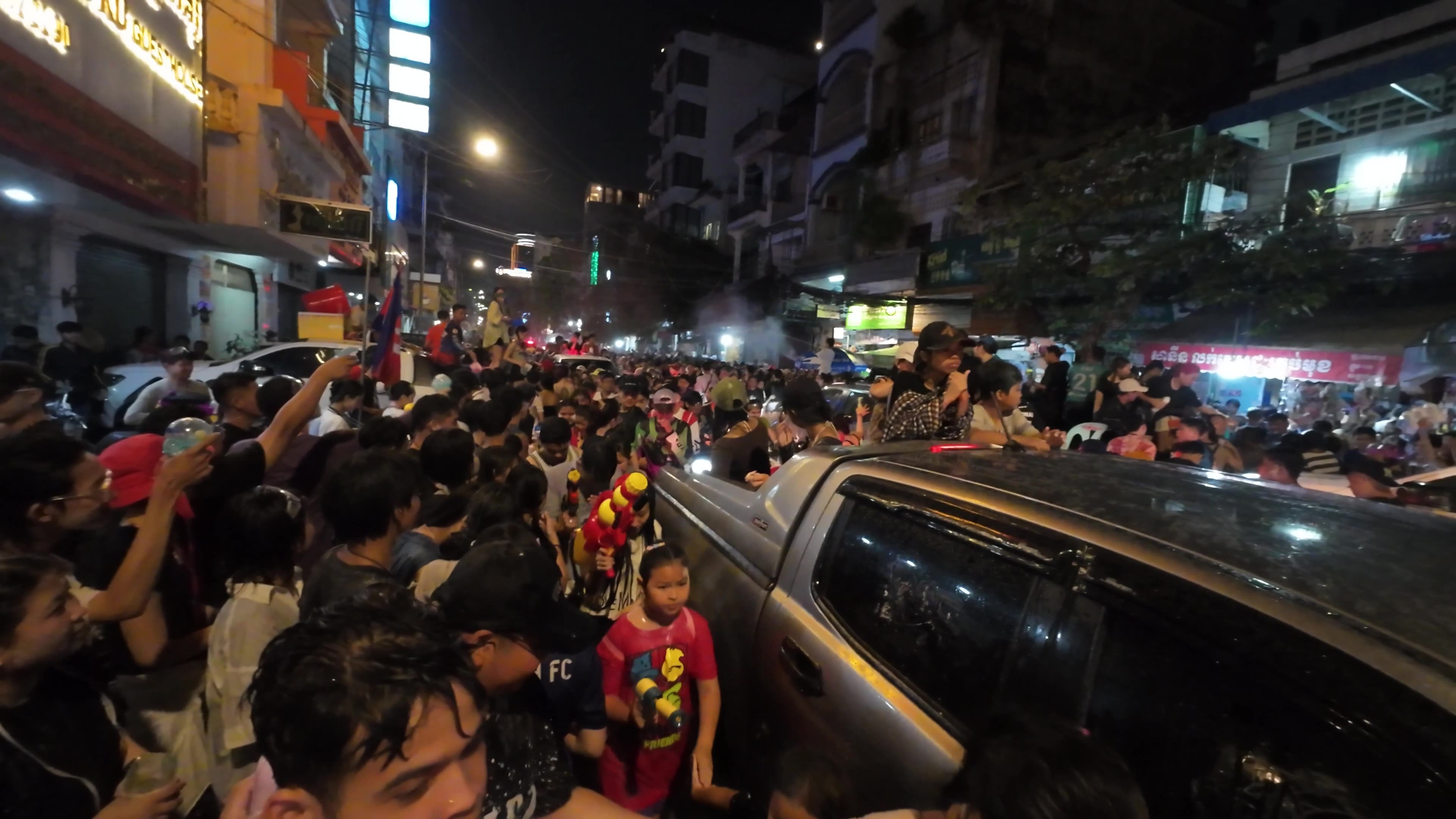 Streets of Phnom Penh during ចូលឆ្នាំខ្មែរ Cambodian New Years 2025 Part 5 4K60fps