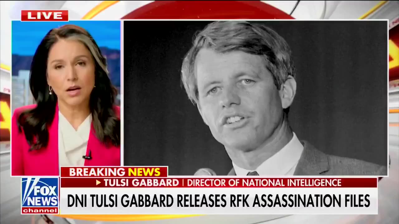 Tulsi Gabbard announces on Fox News the release of files related to the assassination of Senator Robert F. Kennedy
