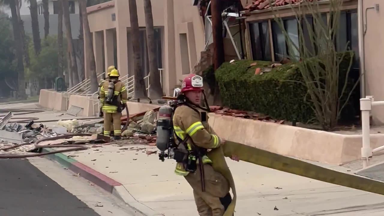 There are media reports of an explosion in Palm Springs, California.