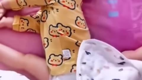 Babies sleeping in unique styles 🤣😀
