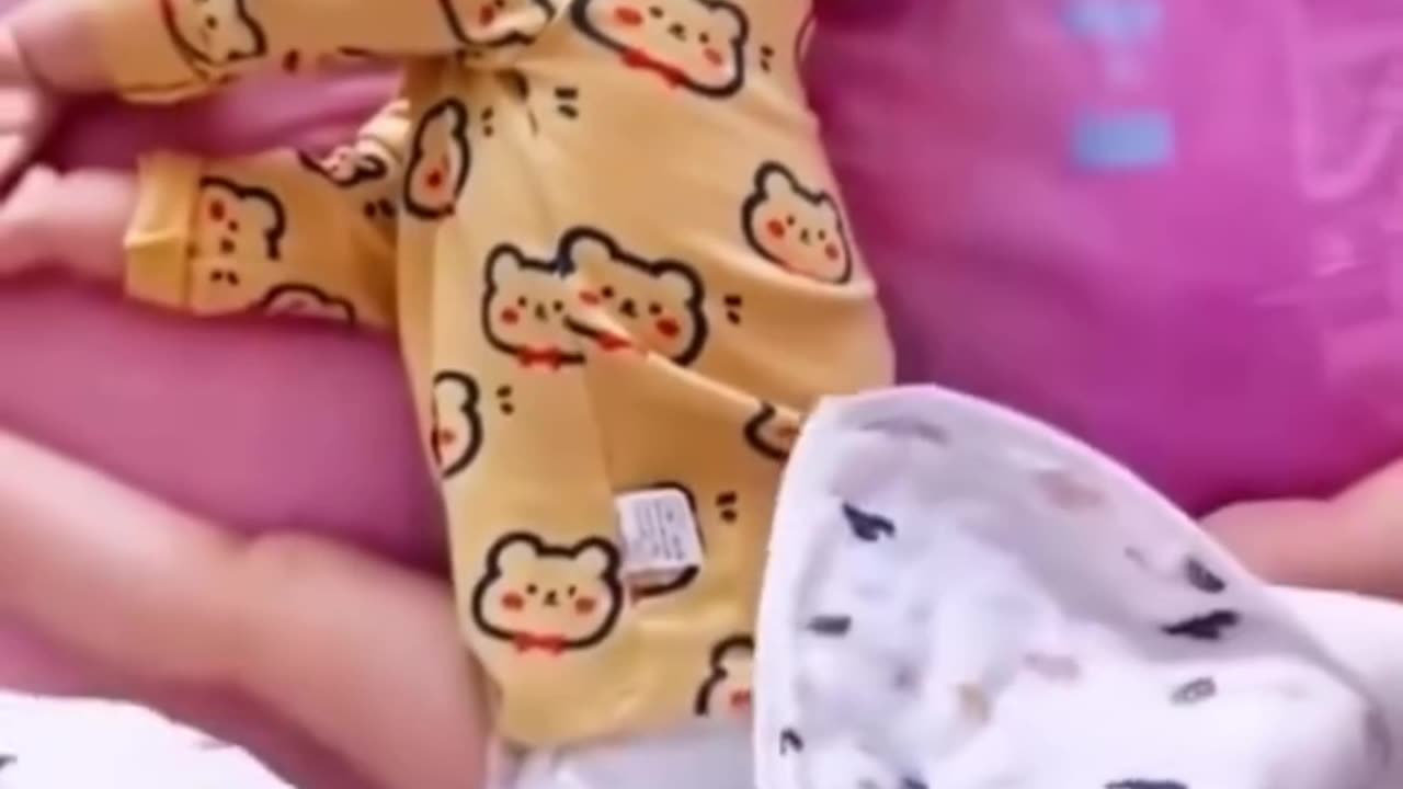 Babies sleeping in unique styles 🤣😀