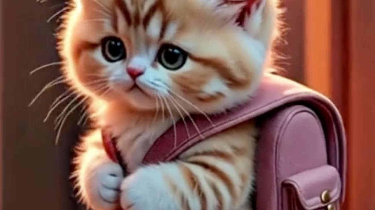 Cat Going to School
