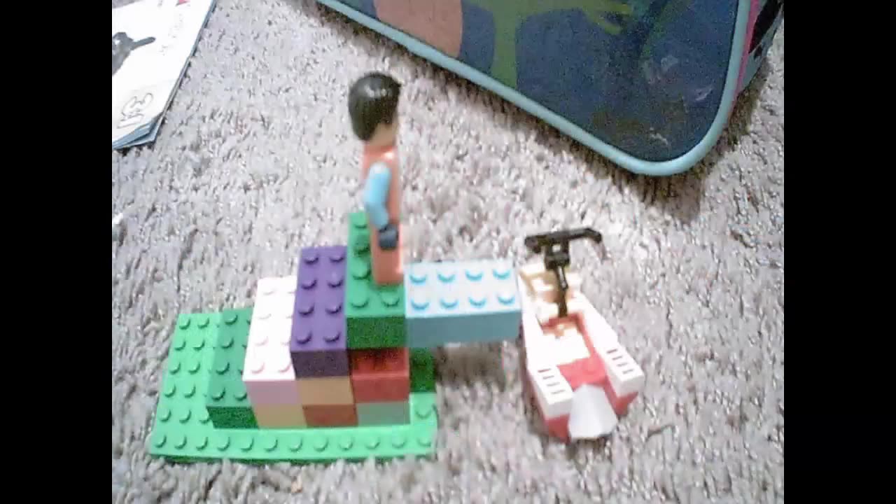 Lego guy goes in a boat