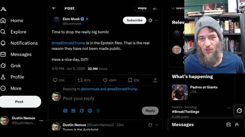 BREAKING: ELON MUSK TWEETS DONALD TRUMP IS IN EPSTEIN FILES!