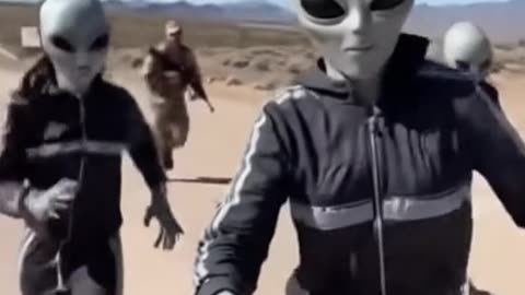 German Aliens run from Area 51 - Sora2