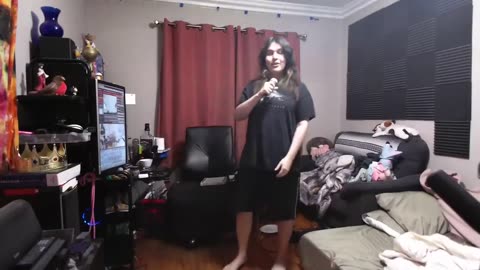 A fellow trans laughing at Milkmoder's boobs