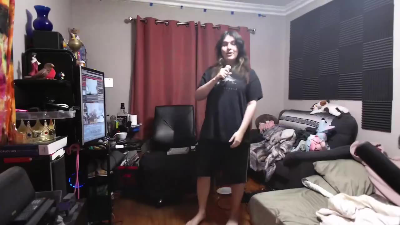 A fellow trans laughing at Milkmoder's boobs
