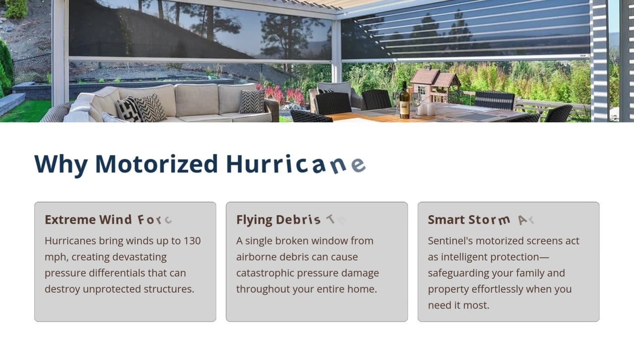 Motorized Hurricane Screens for Ultimate Home Protection