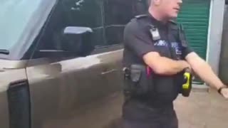 British police capture and arrest an old man because some of his social media posts