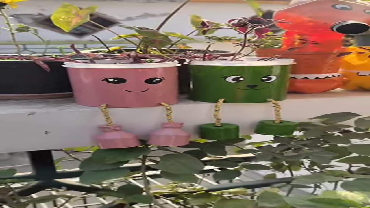 DIY Cute Planters from Trash/Make Jugaad from Junk #diy #planters #reuseplastic