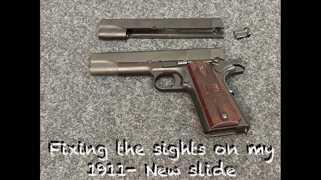 Fixing the sights on my Auto Ordnance 1911 A1. Replacing the slide with a Tisas Series 80 slide
