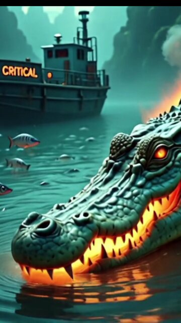 River King: 200ft Crocodile Terrorizes the Flooded City 🐊💥"