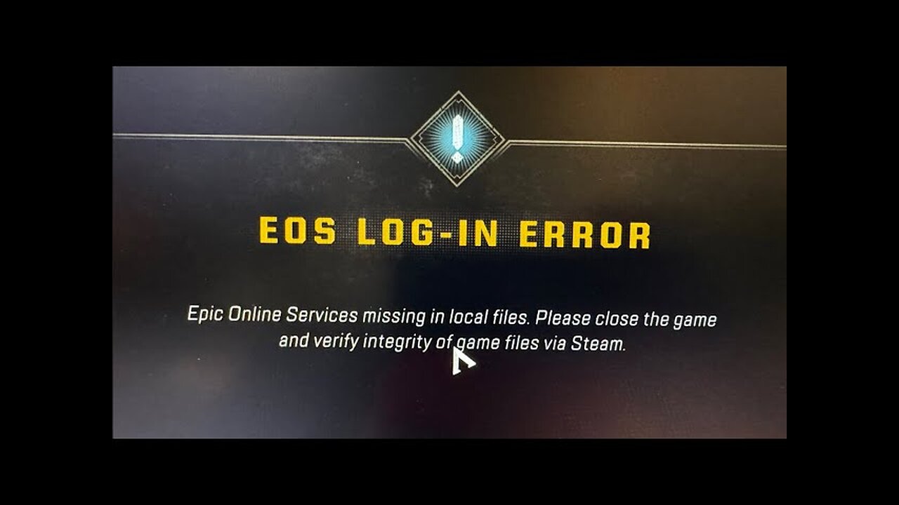 EOS LOG-IN ERROR