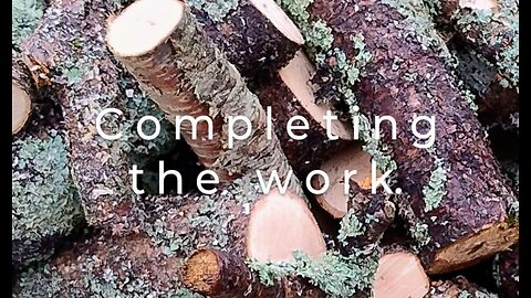 Completing the work.