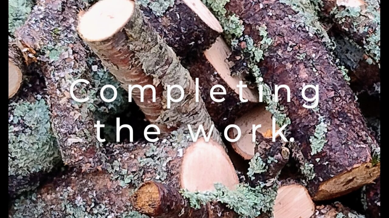 Completing the work.
