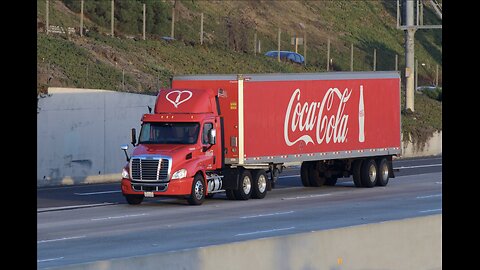 Coca Cola Freightliner truck in San Diego.
