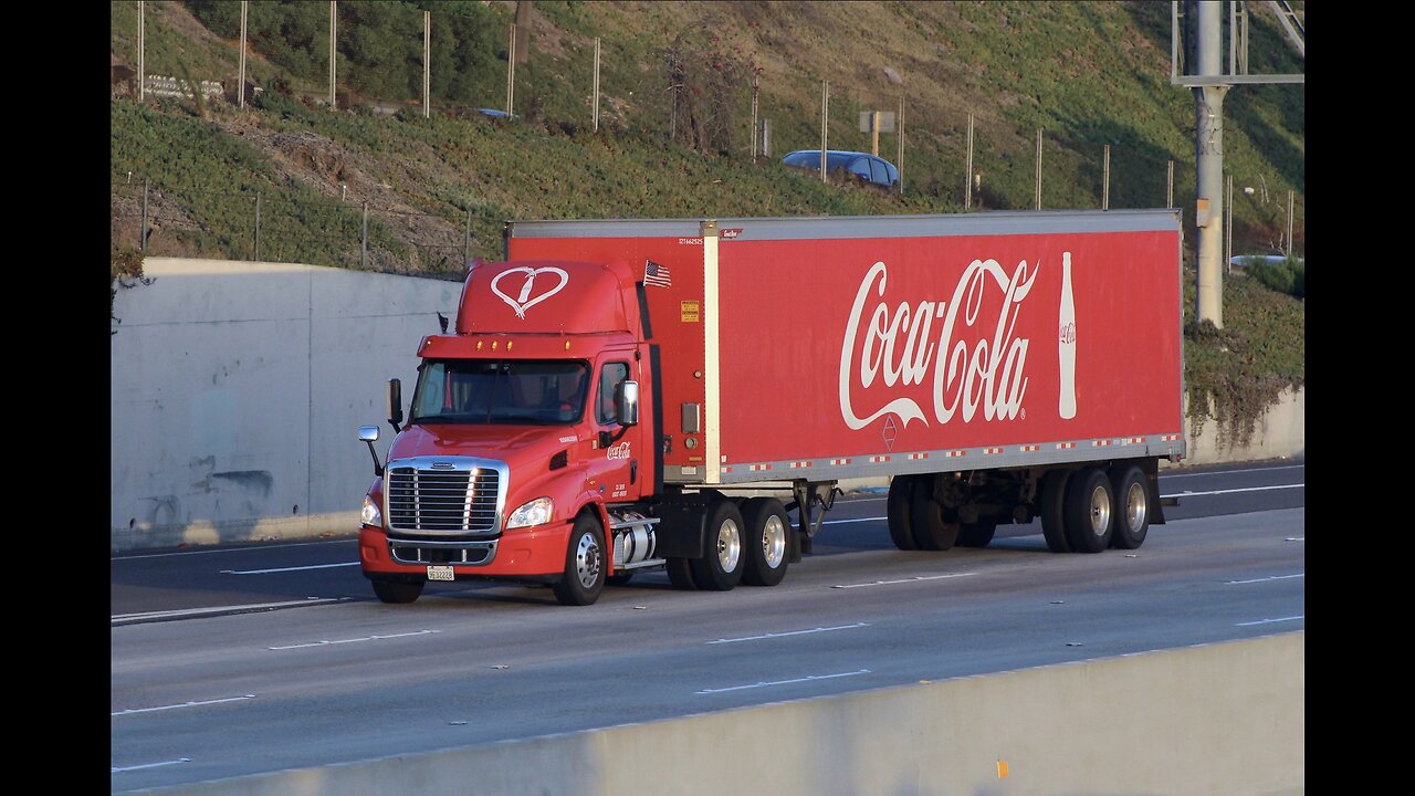 Coca Cola Freightliner truck in San Diego.
