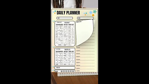 Undated Daily Planner Canva Printable PDF
