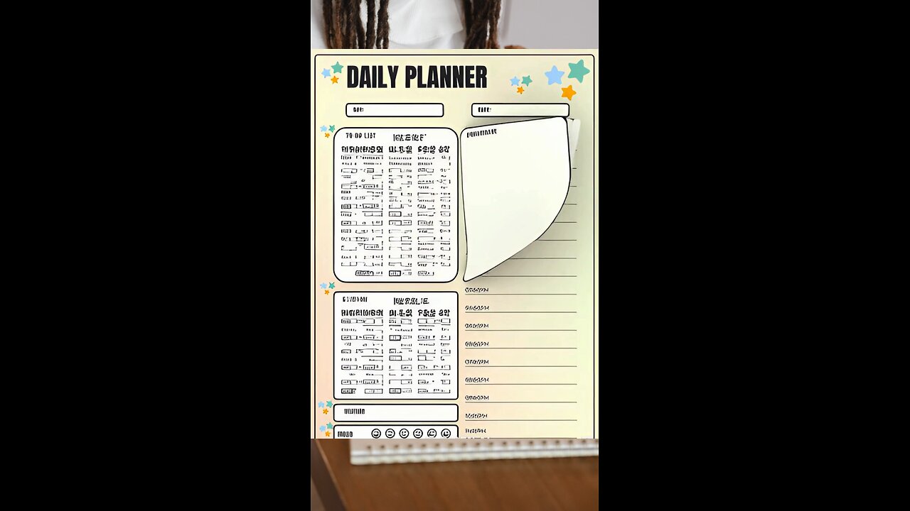 Undated Daily Planner Canva Printable PDF