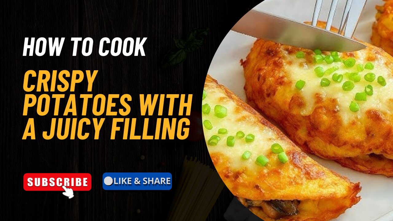 Crispy potatoes with a juicy filling. I can eat this every day. Very tasty!