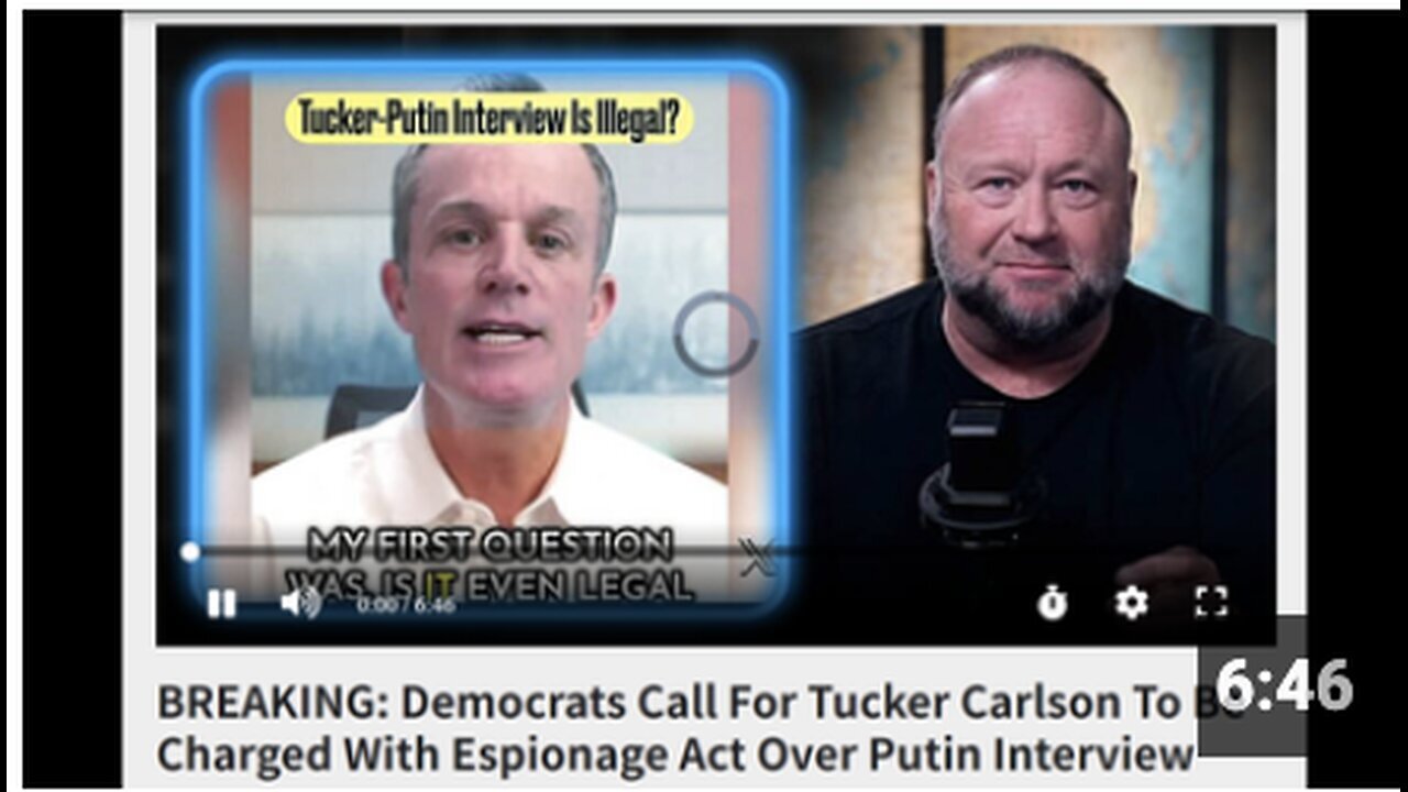 "Democrats Demand Espionage Act Charges for Tucker Carlson Following Putin Interview"