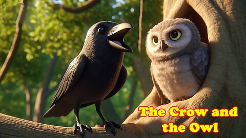 The Crow and the Owl | A Tale of Arrogance and Wisdom | Animated Moral Story