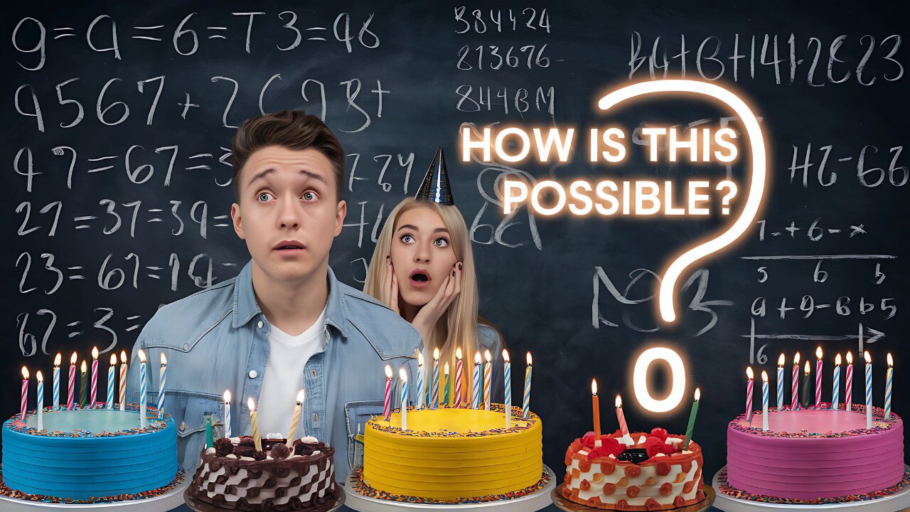 🎂 The Birthday Paradox: Why 23 People = 50% Match! (Math Magic!)