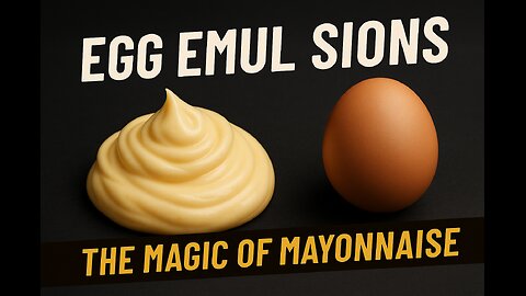 Egg Emulsions: The Magic of Mayonnaise | Edible Science Explained