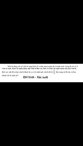 ĐH Vinh: Một túi đựng một số viên bi cùng kích cỡ, có hai màu là màu đỏ và màu xanh; trong đó chỉ