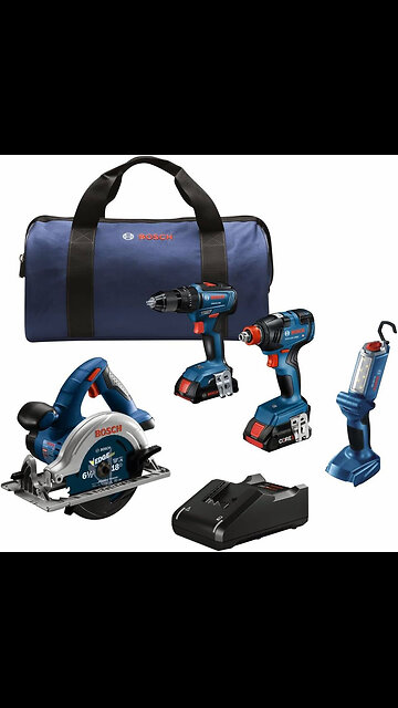 BOSCH GXL18V-497B23 18V 4-Tool Combo Kit
