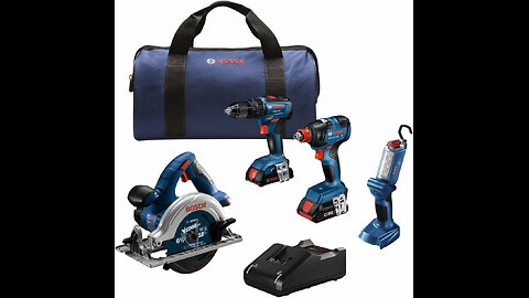 BOSCH GXL18V-497B23 18V 4-Tool Combo Kit