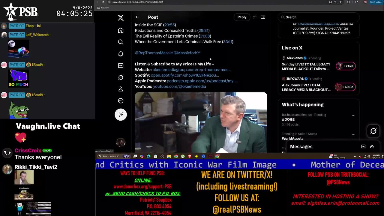 2025-09-08 04:00 EDT - Show Time Open: