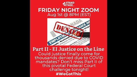 Stand4THEE Friday Zoom Aug 1 - Part II EI Federal Challenge