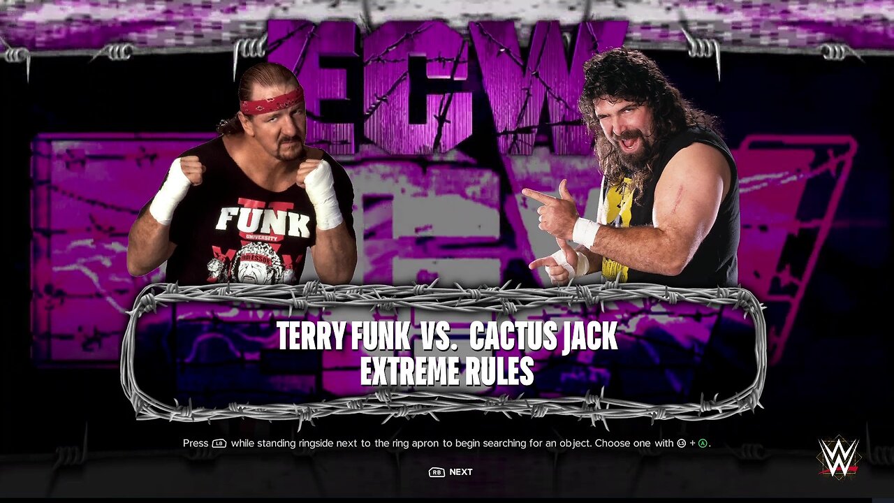 WWE 2k24 ExtremeRules Terry Funk vs Cactus Jack