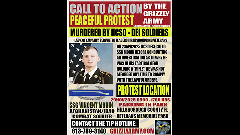 JUSTICE FOR SSG VINCENT MORIN OIF/OEF COMABT VETERAN