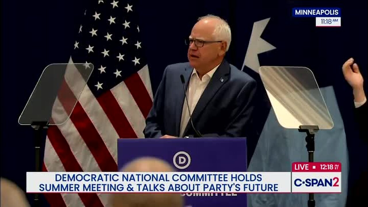 Tim Walz Rants at DNC Summer Meeting: If Kamala Harris Was President, ‘We Wouldn’t Wake Up Every Day to a Bunch of Sh*t on TV’