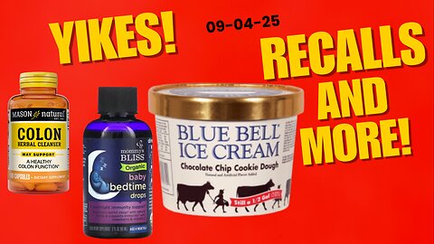Mommys Bliss Organic Baby Bedtime, BlueBell Chocolate Chip Cookie Dough, CVS-Recalls