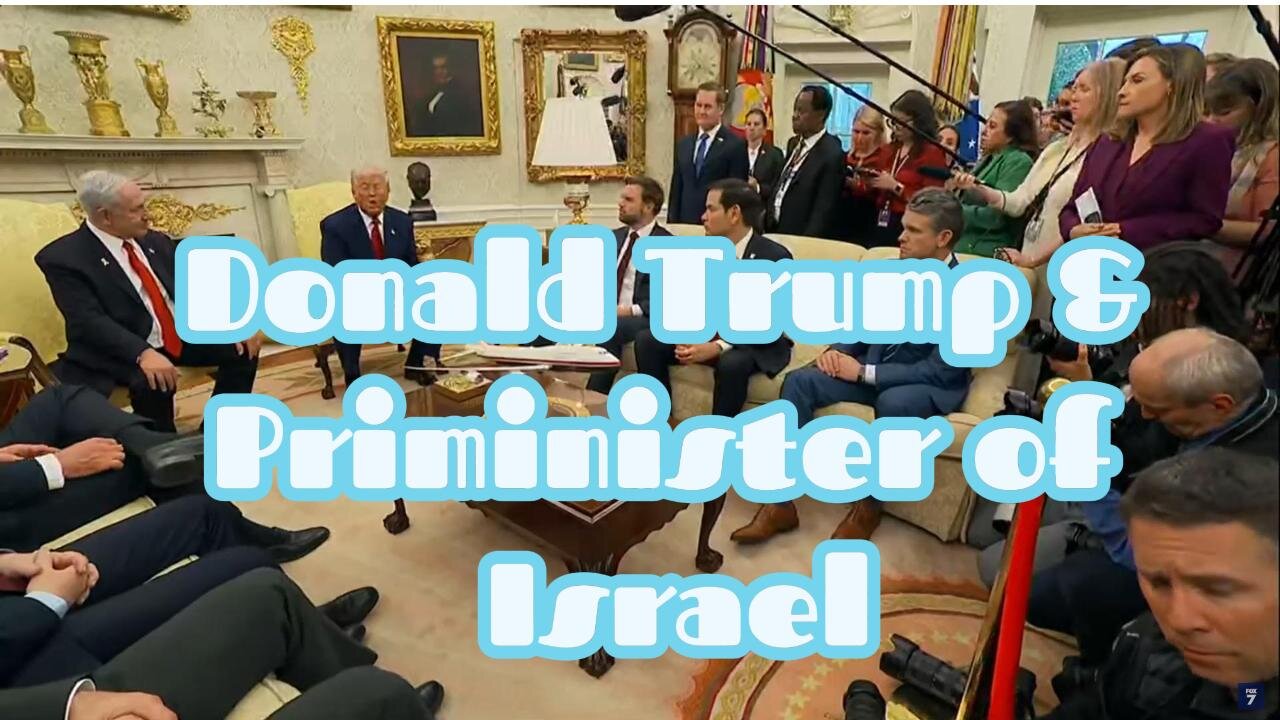 TRUMP meeting with Israeli prime minister Benjamin Netanyahu at the whitehouse