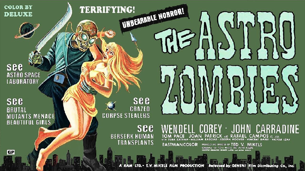 THE ASTRO ZOMBIES 1968 Scientist Uses Space-Age Technology to Create a Killer Zombie FULL MOVIE HD & W/S