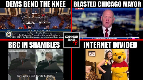 Democrats Bend The Knee, Tom Homan Slams Chicago Mayor, BBC Scandal, Internet Split on Pooh Moment
