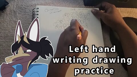 left hand writing drawing practice day 001