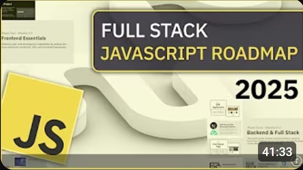 🚀🌐 JavaScript Full Stack Developer Roadmap to 2025: Your Ultimate Guide! 💻🔥