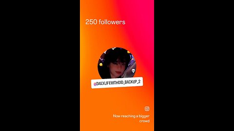 We reached 250 followers on our 2nd Backup Instagram Account!!! 🎉