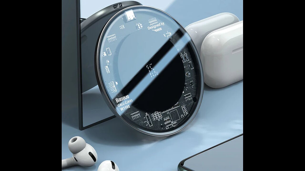 15W Fast Charging Transparent Wireless Charging Board with Glass Panel, Upgraded Coil