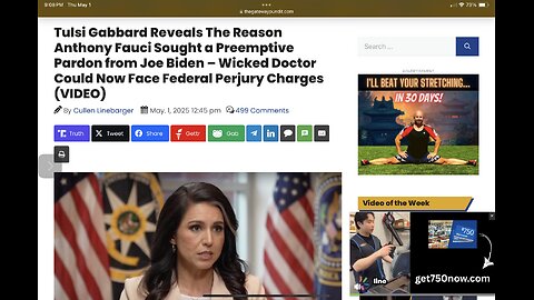 Tulsi Gabbard Reveals The Reason Anthony Fauci Sought a Preemptive Pardon from Joe Biden
