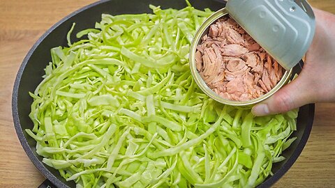 Do you have cabbage and canned tuna at home? Easy and Tasty Cabbage Recipe
