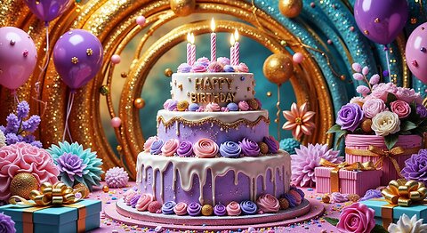 Happy Birthday To You 🎂 DJ Remix Song ✨ Celebration Music Video with Wishes & Cake 🎉