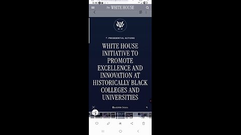 WHITEHOUSE INITITATIVE TO PROMOTE EXCELLENCE AND INNOVATION AT HISTORICALLY BLACK COLLEGES